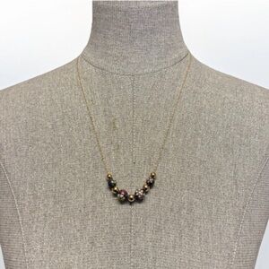 14k Gold 5.95g 22in Chain with 5 Gold Spacers & 4 Cloisonné Beads #5447